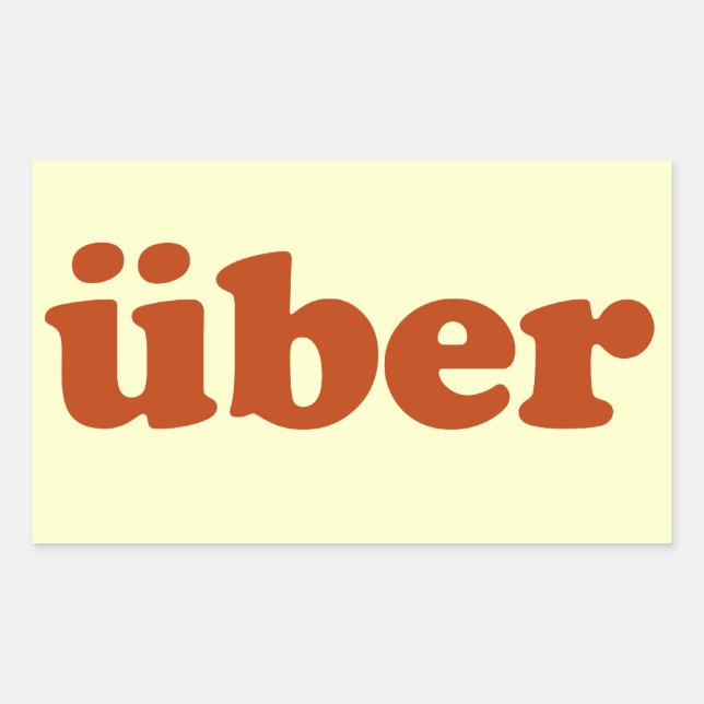Uber Rectangular Sticker (Front)