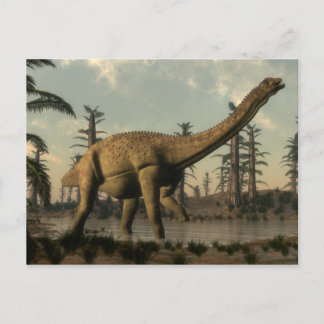 Uberabatitan dinosaur in the lake postcard