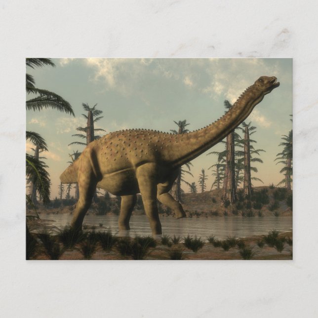 Uberabatitan dinosaur in the lake postcard (Front)