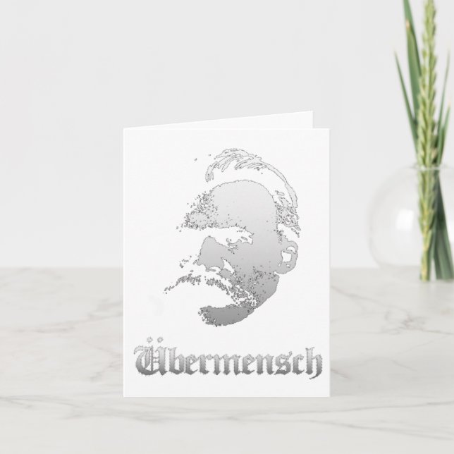 Ubermensch – Friedrich Nietzsche Best German Philo Card (Front)