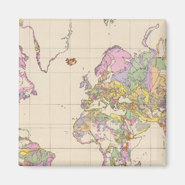 Ubersicht der Erde - Overview of the Earth Map Magnet (Front)