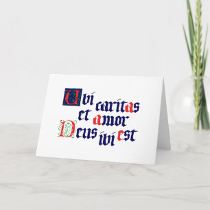 Ubi Caritas Thank You Card