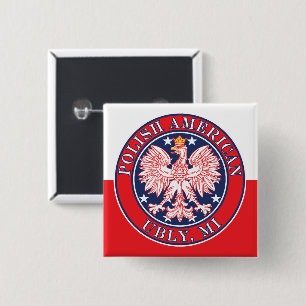Ubly Michigan Polish 15 Cm Square Badge