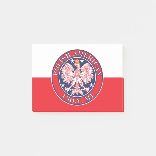 Ubly Michigan Polish Eagle Post-it Notes (Front)
