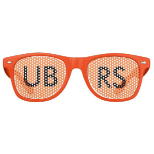 UBRS Party Shades! ORANGE Retro Sunglasses