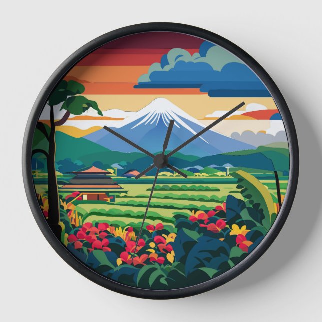 ubud bali indonesia scenery clocks (Front)