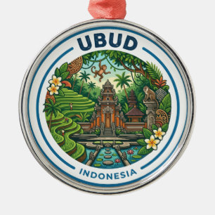 Ubud Indonesia Metal Ornament