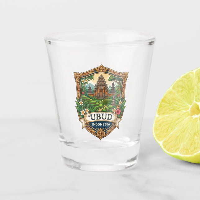 Ubud Indonesia Shot Glass (Front)