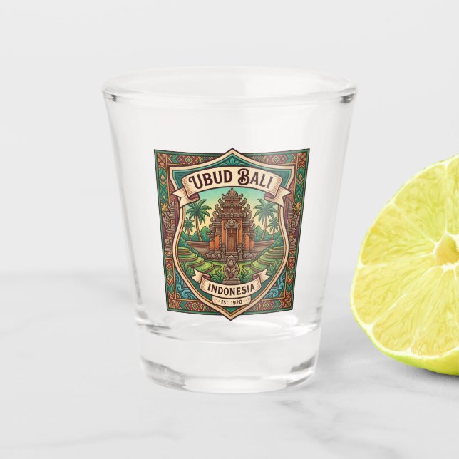 Ubud Indonesia Shot Glass (Front)