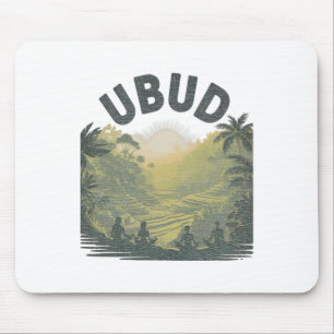 Ubud Li Rice Fields Jungle Meditation Yoga Mouse Pad