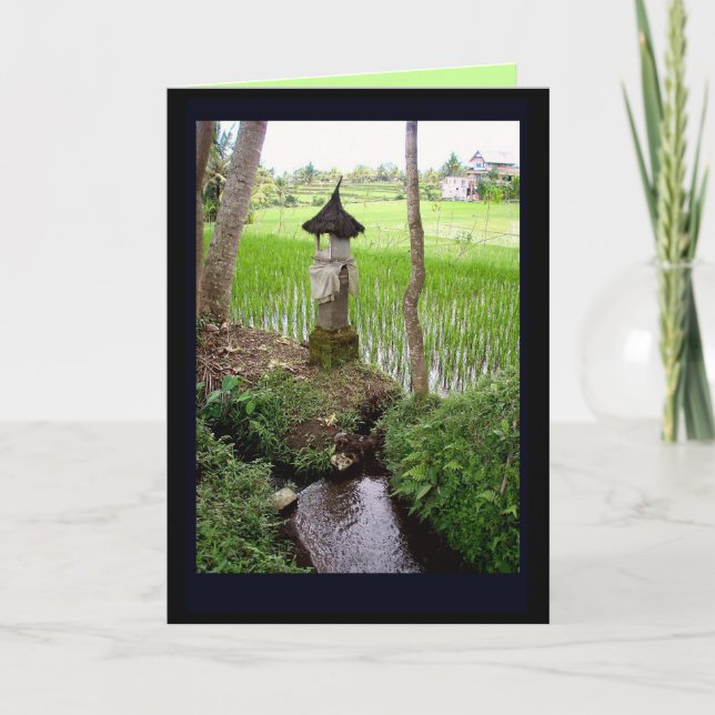 Ubud Mini Temple Greeting Card (Front)