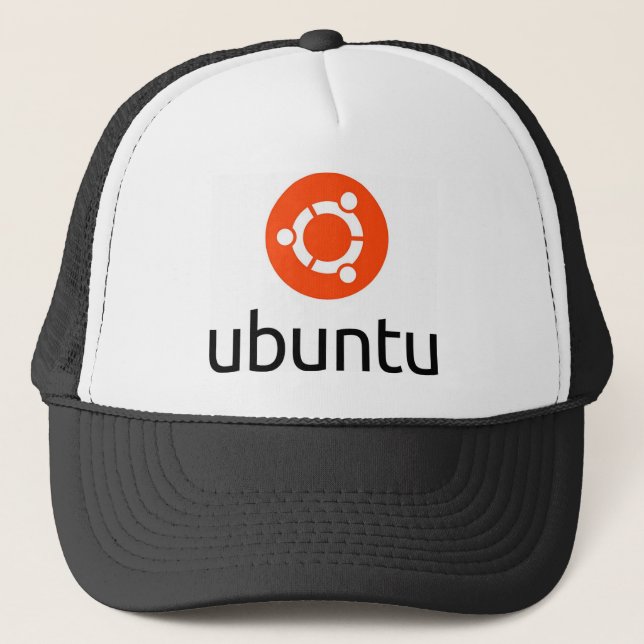 Ubuntu Linux Logo Trucker Hat (Front)