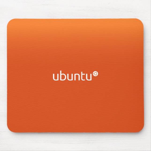 Ubuntu Linux Orange Mouse Pad (Front)