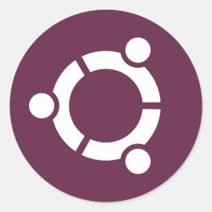 Ubuntu Purple Classic Round Sticker