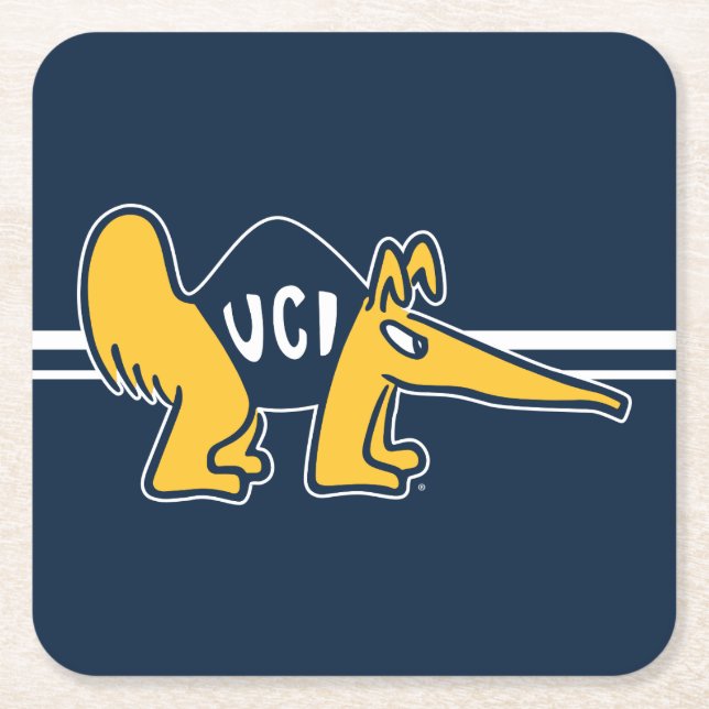 UC Irvine | UCI Anteaters Square Paper Coaster (Front)