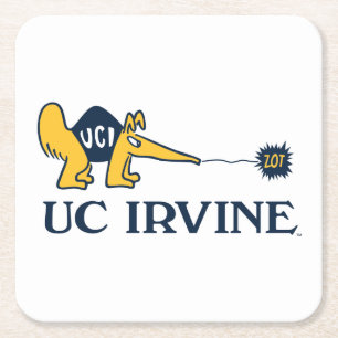 UC Irvine UCI Anteaters Zot! Square Paper Coaster