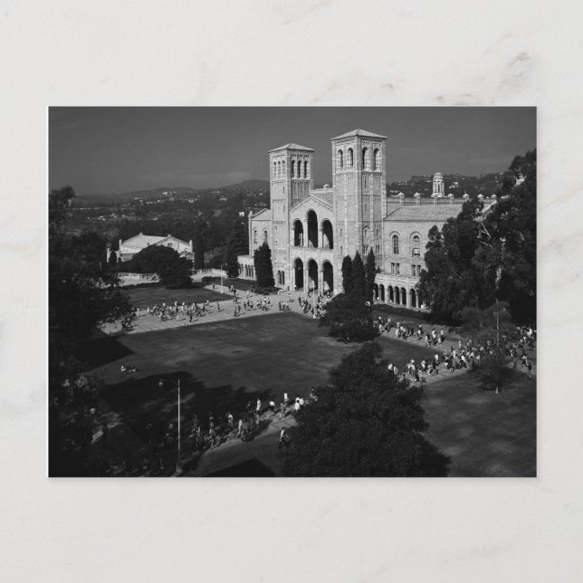 UCLA Class Change, from Old Physics Building, 1966 Postcard (Front)