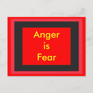 !   UCreate Anger is Fear Postcard