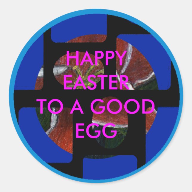 !UCreate Happy Easter Classic Round Sticker (Front)