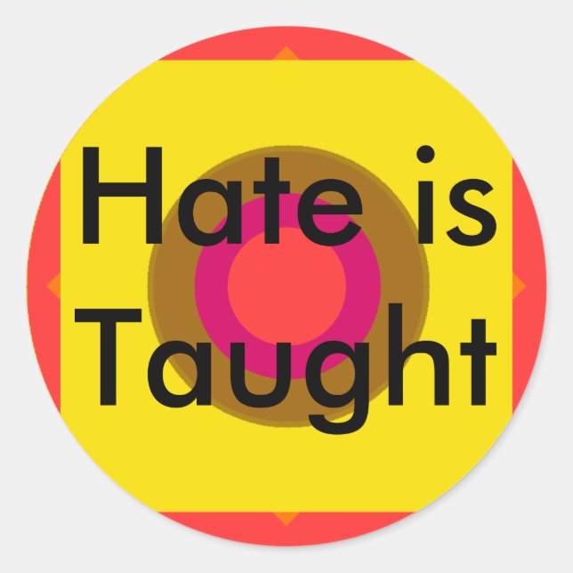 !   UCreate Hate is Taught Classic Round Sticker (Front)