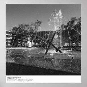UCSD Students and Fountain by Ansel Adams Poster