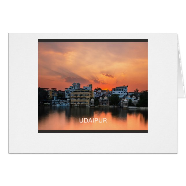 Udaipur sunset over Lake Pichola (Front Horizontal)
