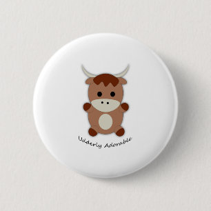 Udderly Adorable Cow 6 Cm Round Badge