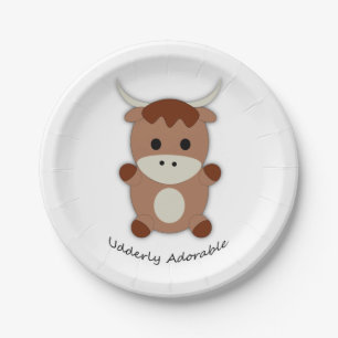 Udderly Adorable Cow Paper Plate