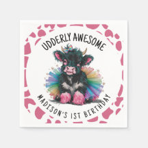 Udderly Awesome Tutu Highland Cow Print