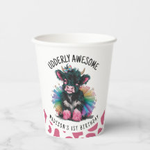 Udderly Awesome Tutu Highland Cow Print