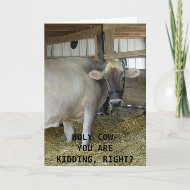 UDDERLY FAB 40th BIRTHDAY HUMOR Card (Front)