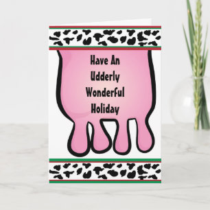 Udderly Wonderful Christmas Cow Card