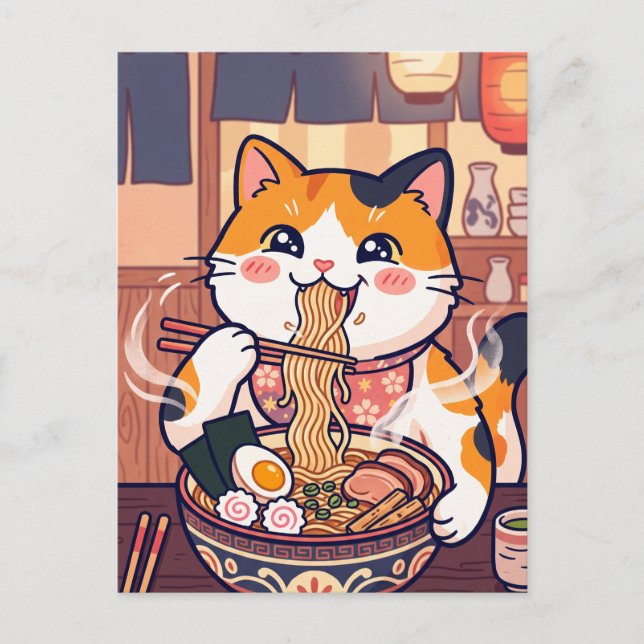 Udon Cat Postcard (Front)