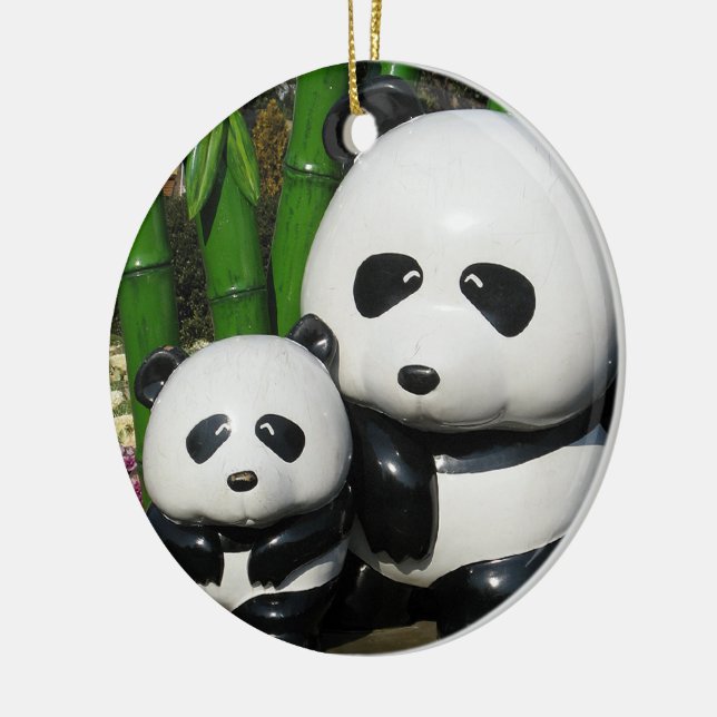 Ueno Zoo Panda Sign Ceramic Tree Decoration (Left)