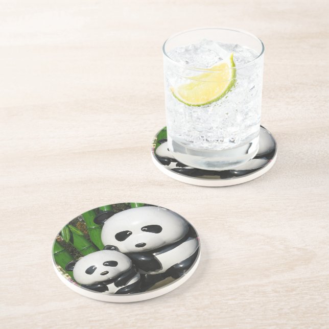 Ueno Zoo Panda Sign Coaster (Side)