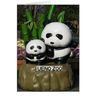 Ueno Zoo Panda Sign Greeting Card