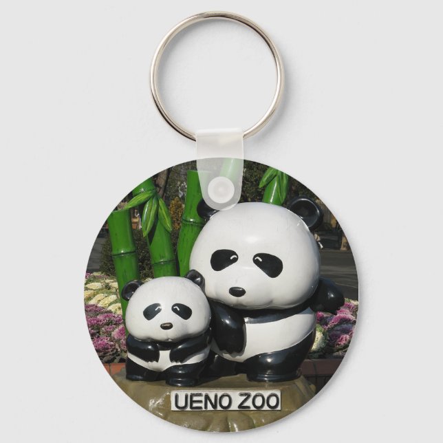 Ueno Zoo Panda Sign Key Ring (Front)