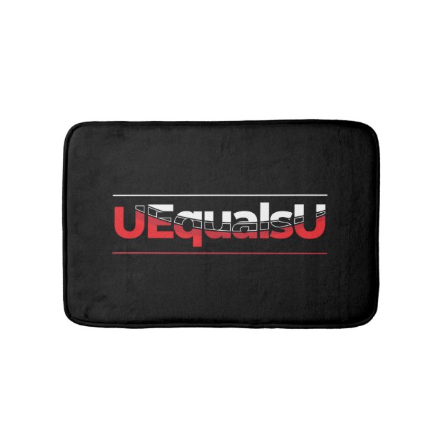 UEqualsU HIV Undetectable Typography Art Bath Mat (Front)