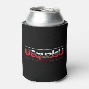 UEqualsU HIV Undetectable Typography Art Can Cooler