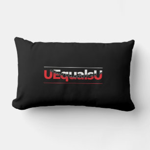UEqualsU HIV Undetectable Typography Art Lumbar Cushion