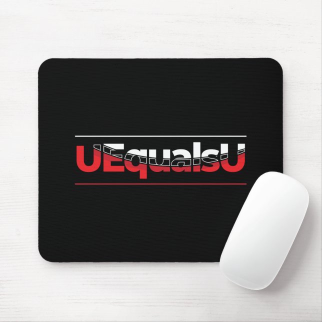 UEqualsU HIV Undetectable Typography Art Mouse Pad (With Mouse)