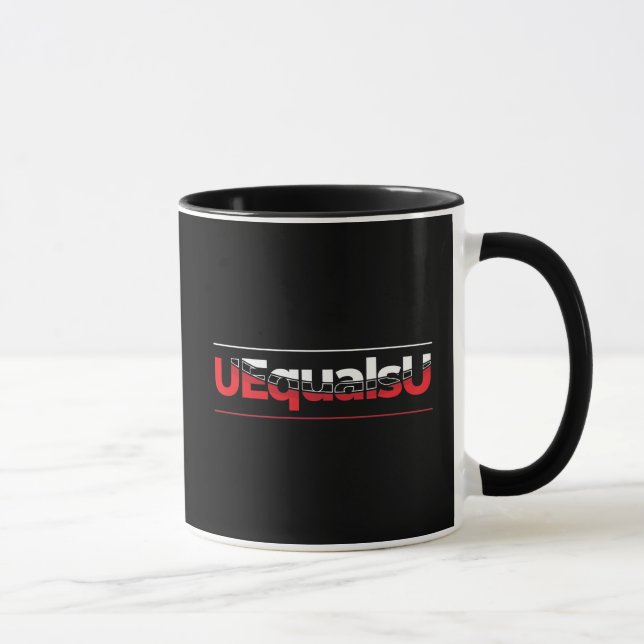 UEqualsU HIV Undetectable Typography Art Mug (Right)