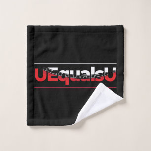 UEqualsU HIV Undetectable Typography Art Wash Cloth
