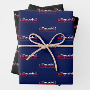 UEqualsU HIV Undetectable Typography Art Wrapping Paper Sheet
