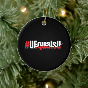 UEqualsU HIV Undetectable Untransmittable Art Ceramic Ornament