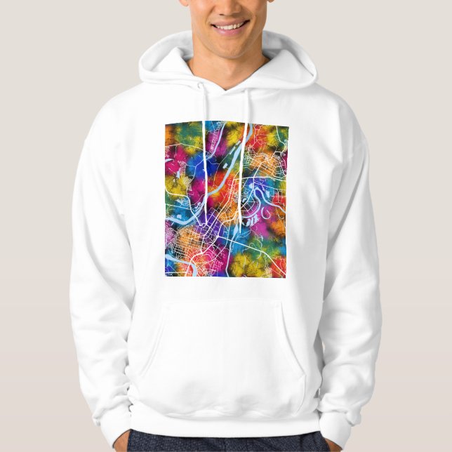  Ufa Russia City Map Hoodie (Front)