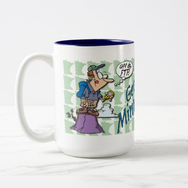 Uff da! Geocache Minnesota Two-Tone Mug (Left)