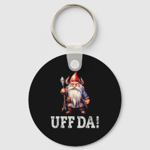 Uff Da Norwegian Quote Scandinavian Viking Gnome Key Ring