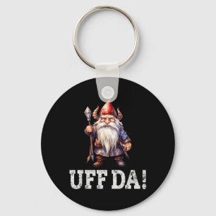 Uff Da Norwegian Quote Scandinavian Viking Gnome Key Ring