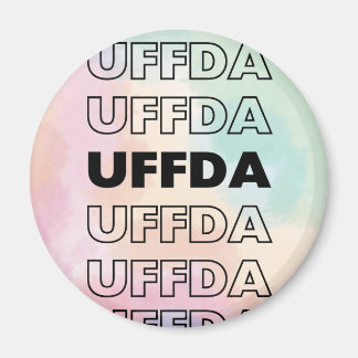 Uffda! Scandinavian/Norwegian Tye Dye Magnet